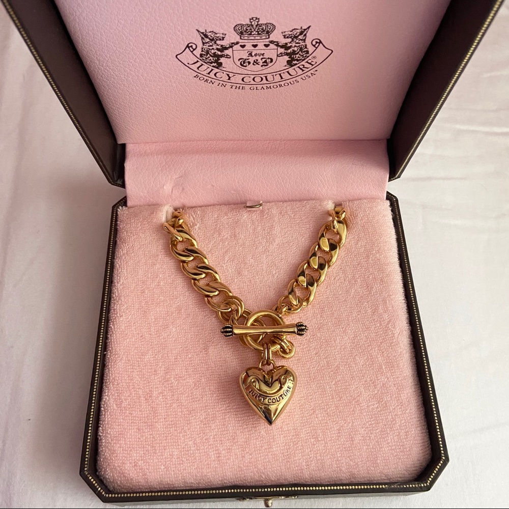 JUICY COUTURE GOLD CHAIN LINK NECKLACE